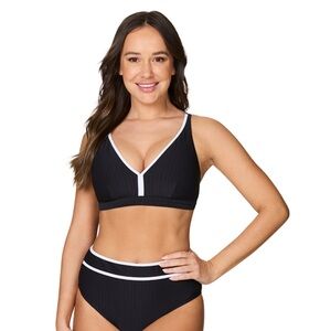 Nip Tuck Swim Aphrodite 2 piece bikini swimsuit black white NEW‎